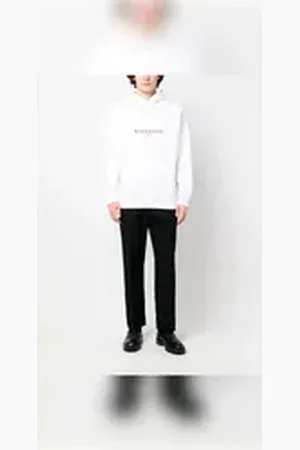 Givenchy Kapuzenpullover Pullover in weiß mit rotem Logo rot|weiß L
