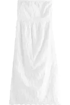 Next Midikleid Bandeau-Midikleid aus 100 % Baumwolle (1-tlg) weiß 76 (GB 10 Tall)