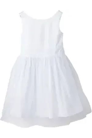 Vertbaudet Minikleid Festliches Mädchenkleid, Satin und Tüll weiß 86