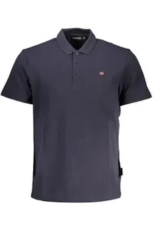 Napapijri Poloshirt Herren Kurzarm-Poloshirt Blau mit Stickerei und 3XL