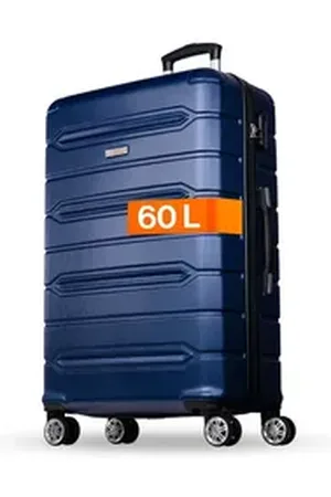 Nowi Hartschalen-Trolley Koffer Hartschalenkoffer mit Zahlenschloss & 8 Rollen Trolley, Zahlenschloss blau 68 cm