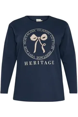Kaffe Fleecepullover Sweatshirt KCelina plus blau M