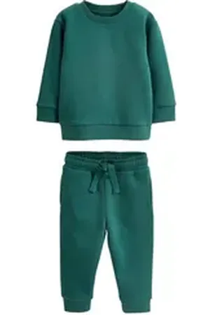Next Sweatanzug Jersey-Sweatshirt und Jogginghose im Set (2-tlg) grün 110-116 (5-6 J.)