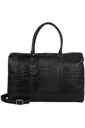 Burkely Reisetasche Weekender, aus echtem Leder schwarz