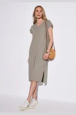 Street one Midikleid mit Rippstruktur beige 42