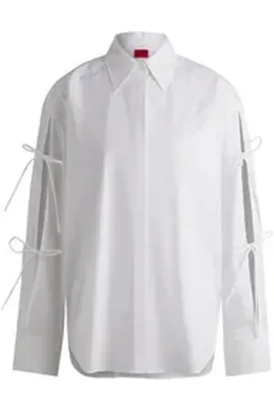 HUGO BOSS Langarmbluse Evangelina 10251197 01 weiß 40