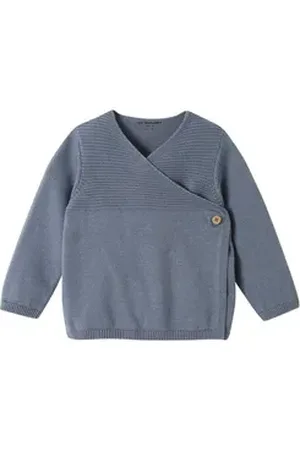 Vertbaudet Strickjacke Bio-Kollektion: Strickjacke für Neugeborene Knopfverschluss blau 56