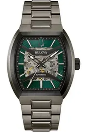 BULOVA Automatikuhr Automatik Maquina Anthrazit/Grün grün