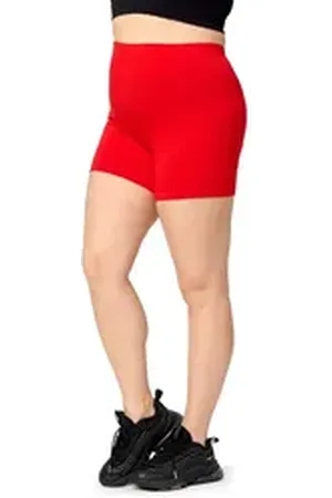 Merry Style Leggings Große Größen Damen Radlerhose aus Viskose MS10-451 (1-tlg) rot 4XL