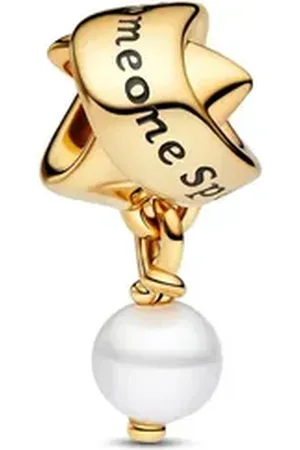 PANDORA Charm-Einhänger Perlen Slide-Charm Schleife von Moments, IP Gold goldfarben