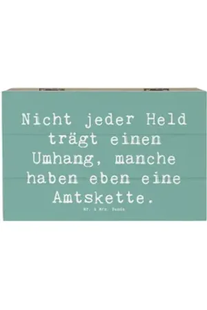 Mr. & Mrs. Panda Dekokiste 19 x 12 cm Spruch Bürgermeister Held - Meeresbrise - Geschenk, Führun (1 St) blau