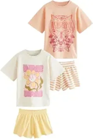 Next Pyjama Kurze Schlafanzüge, 2er-Pack (4 tlg) weiß 140 (10 J.)