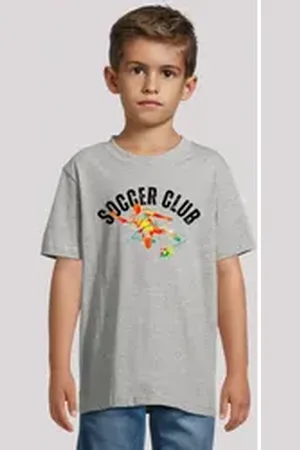 F4NT4STIC T-Shirt Soccer Club Sport Fan Artwork Premium Qualität grau 110/116