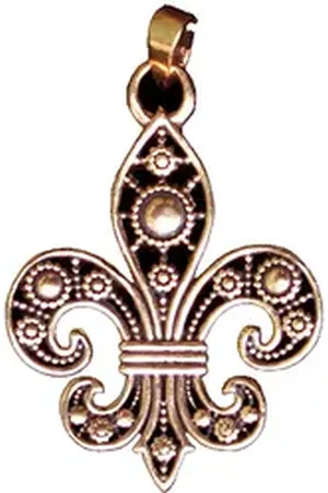 HOPLO Engelanhänger Bronzeanhänger Lilie groß Schmuck - Engel - 39x29 mm