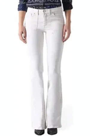 Diesel Bootcut-Jeans Sandyb-Patch 0672Y Stretch Damen Jeans Hose Slim Bootcut weiß W26