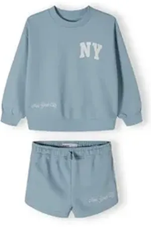 Minoti Sweatanzug Set aus Sweatshirt und Shorts (3y-14y) blau 158-164cm