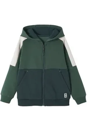 Vertbaudet Sweatjacke Jungen Kapuzensweatjacke grün 86