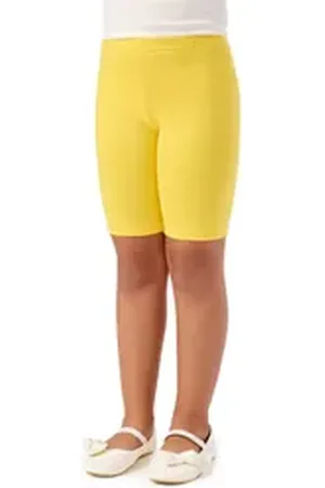 Merry Style Leggings Mädchen Kurze Hose Radlerhose MS10-227 (1-tlg) aus Baumwolle gelb 128