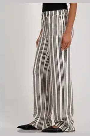 monari Anzughose mit Streifen beige|schwarz 40