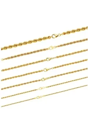 HOPLO Goldkette Goldkette Kordelkette Länge 19cm - Breite 2,7 mm - 585 - 14 Karat Gold, Made in Germany goldfarben 19 cm Damen Armkette | 2.7 mm