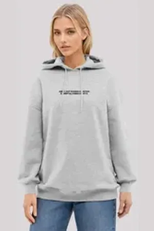 F4NT4STIC Kapuzenpullover Girls Just Wanna have Stickerei Premium Qualität grau XL