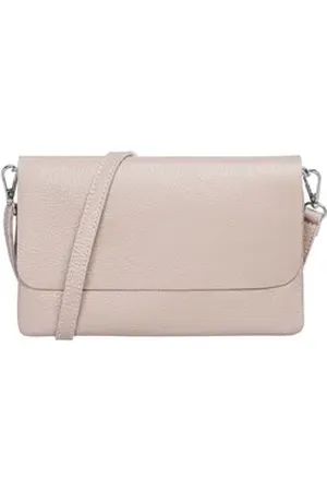 CASPAR Clutch Abendtasche Damen Leder Handtasche - CLASSIC LINE - Modell No.835, leicht, elegant & unempfindlich - 100% Echtleder - Handmade in Italy rosa