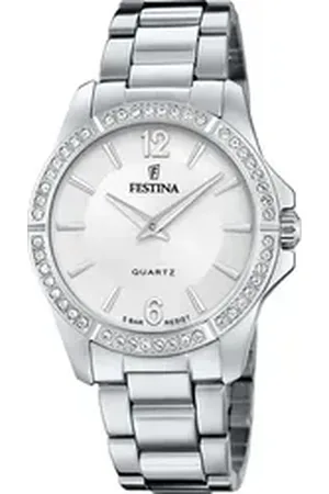 Festina Quarzuhr Mademoiselle F20593/1, Armbanduhr, Damenuhr, Edelstahlarmband silberfarben
