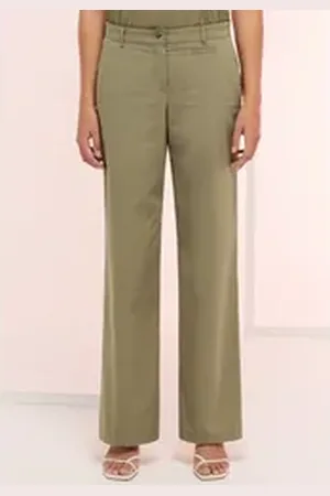 Bianca Stretch-Hose MELBOURNE in cleanem Look mit seitlichen Eingrifftaschen grün 44