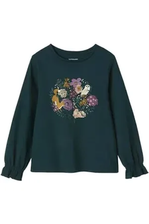 Vertbaudet Langarmshirt Mädchen Shirt blau 98/104