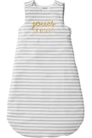 Vertbaudet Babyschlafsack Ärmelloser Baby Sommerschlafsack JOUES À BISOUS, Sommerschlafsack, 1 TOG grau 68CM