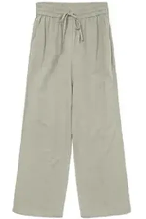 VERO MODA Schlupfhose VMCAIA MW WIDE PANT WVN NOOS mit Leinen beige L (40)