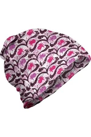 Abakuhaus Beanie Wandern im Freien Blumen Schmutz-Art-Farben-Spritzer lila