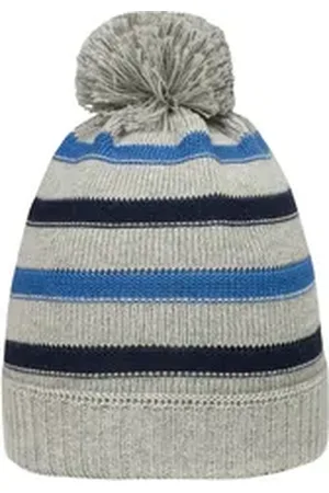 Döll Ballonmütze DÖLL® Jungen Strickmütze Pudelmütze Bommel Grau grau