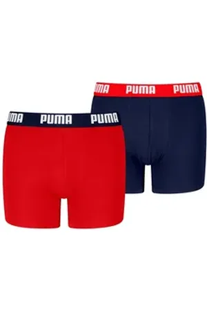 PUMA Boxer BOYS EVERYDAY BASIC BOXERS 2P (2er Pack) Komfortabler Logobund, ohne Eingriff rot 146/152