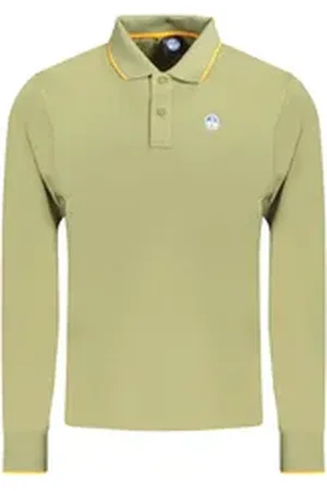 North Sails Poloshirt Grünes Herren-Langarmshirt mit Kontrastdetails und XL