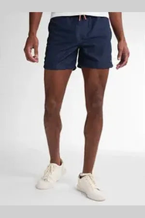 Petrol Industries Badehose mit kontrastfarbenem Kordelzug blau L