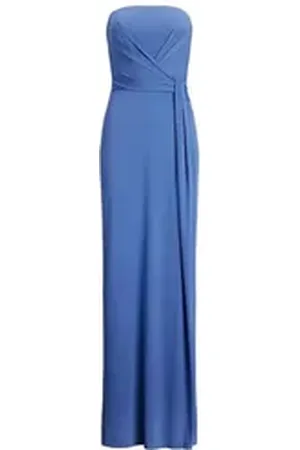 Ralph Lauren Lauren Abendkleid Damen Abendkleid aus weichem Jersey (1-tlg) blau 34