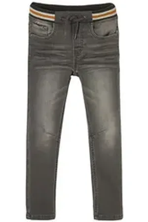 Vertbaudet 7/8-Caprijeans Jungen Sweathose, Denim-Optik grau 122
