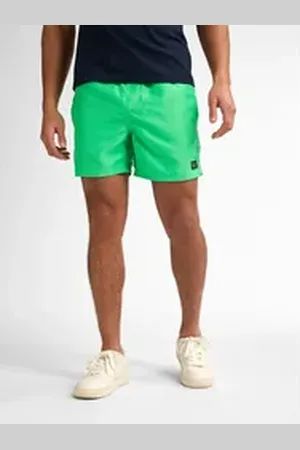 Petrol Industries Badehose mit kontrastfarbenem Kordelzug grün XL