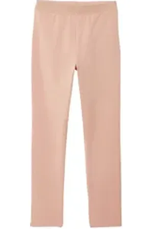Vertbaudet Leggings Mädchen Leggings, Bund in Metallic-Optik BASIC Glitzer-Optik rosa 146/152