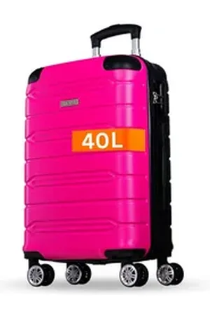 Nowi Hartschalen-Trolley Koffer Hartschalenkoffer mit Zahlenschloss & 8 Rollen Trolley, Zahlenschloss rosa 58 cm