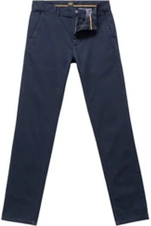 HUGO BOSS ORANGE Chinohose Chino_slim mit Gesäßtaschen blau 32