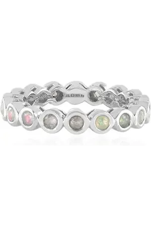 Cavill Silberring Äthiopischer Welo-Opal Platin-überzogener Silber-Ring, 0,341ct (1-tlg) beige|silberfarben 60
