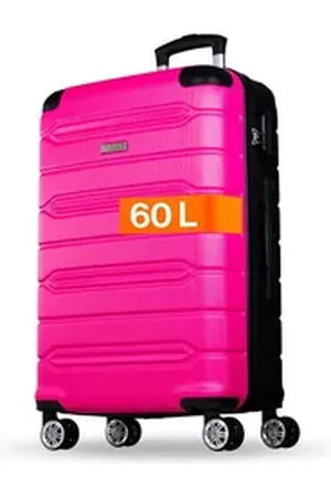 Nowi Hartschalen-Trolley Koffer Hartschalenkoffer mit Zahlenschloss & 8 Rollen Trolley, Zahlenschloss rosa 68 cm