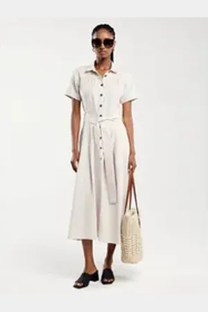 Big Star Shirtkleid OKIRE beige|braun S