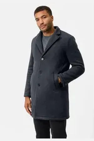 RICANO Wollmantel Angelo Stilvoller Herren Wollmantel grau 3XL
