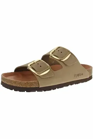 SUPERSOFT Fjort Damen Pantolette mit Fußbett Keilpantolette beige 38 EU