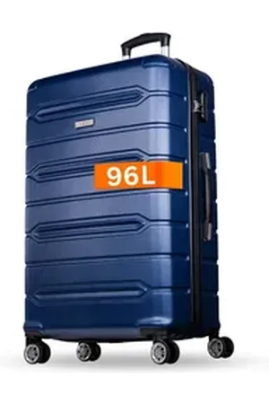 Nowi Hartschalen-Trolley Koffer Hartschalenkoffer mit Zahlenschloss & 8 Rollen Trolley, Zahlenschloss blau 78 cm
