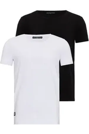 Redbridge T-Shirt 2er Pack Basic T-Shirts – Slim Fit, Rundhals schwarz L