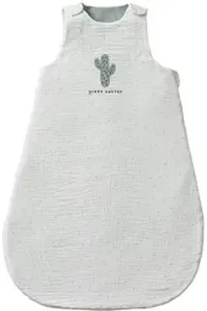 Vertbaudet Babyschlafsack Bio-Kollektion: Baby Sommerschlafsack KAKTUS, Sommerschlafsack, 1 TOG weiß 85CM